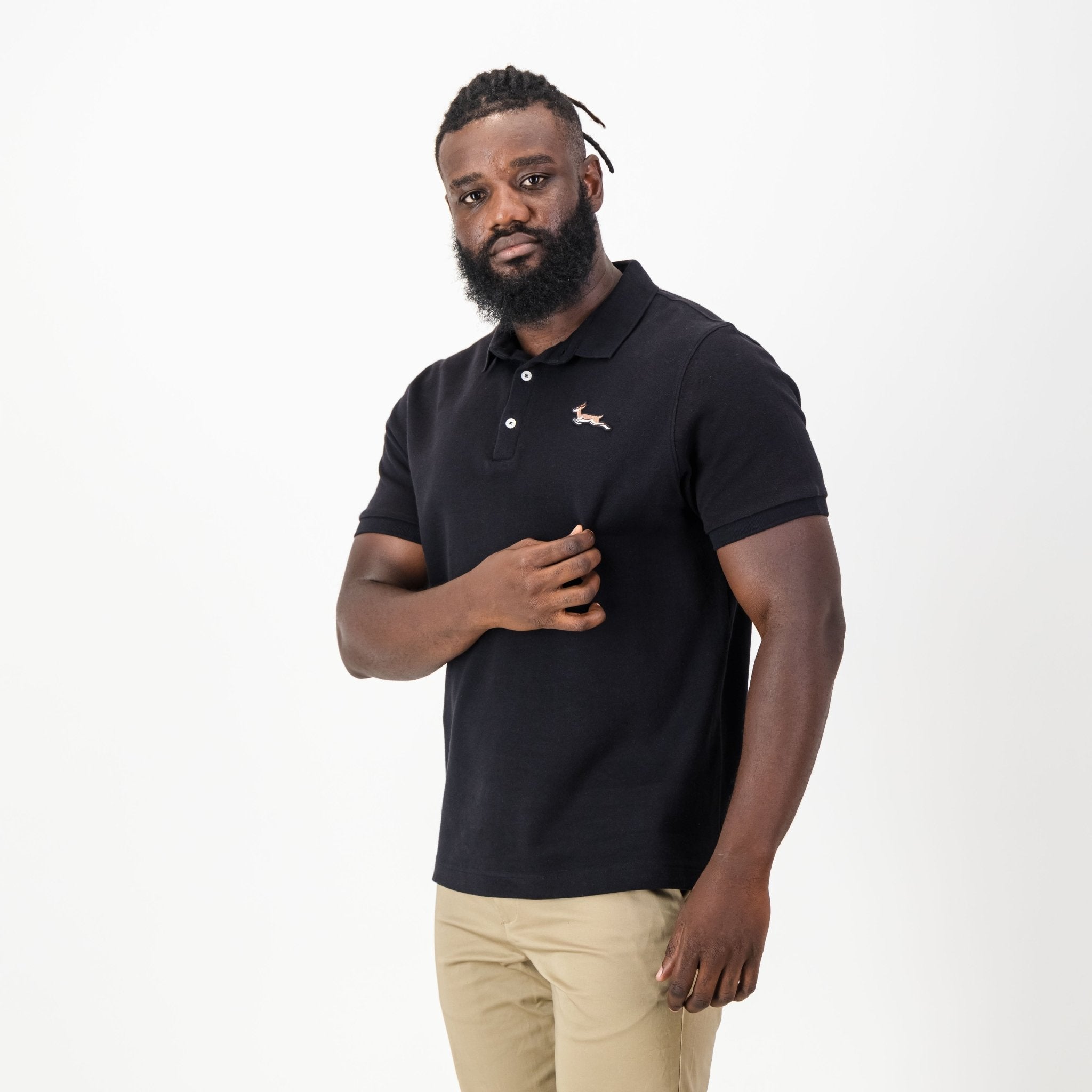 Springbok Classic Polo - Black - Old School