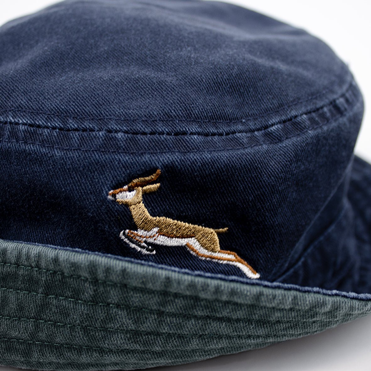 Springbok Reversible Bucket Hat OS Green and Navy - Old School