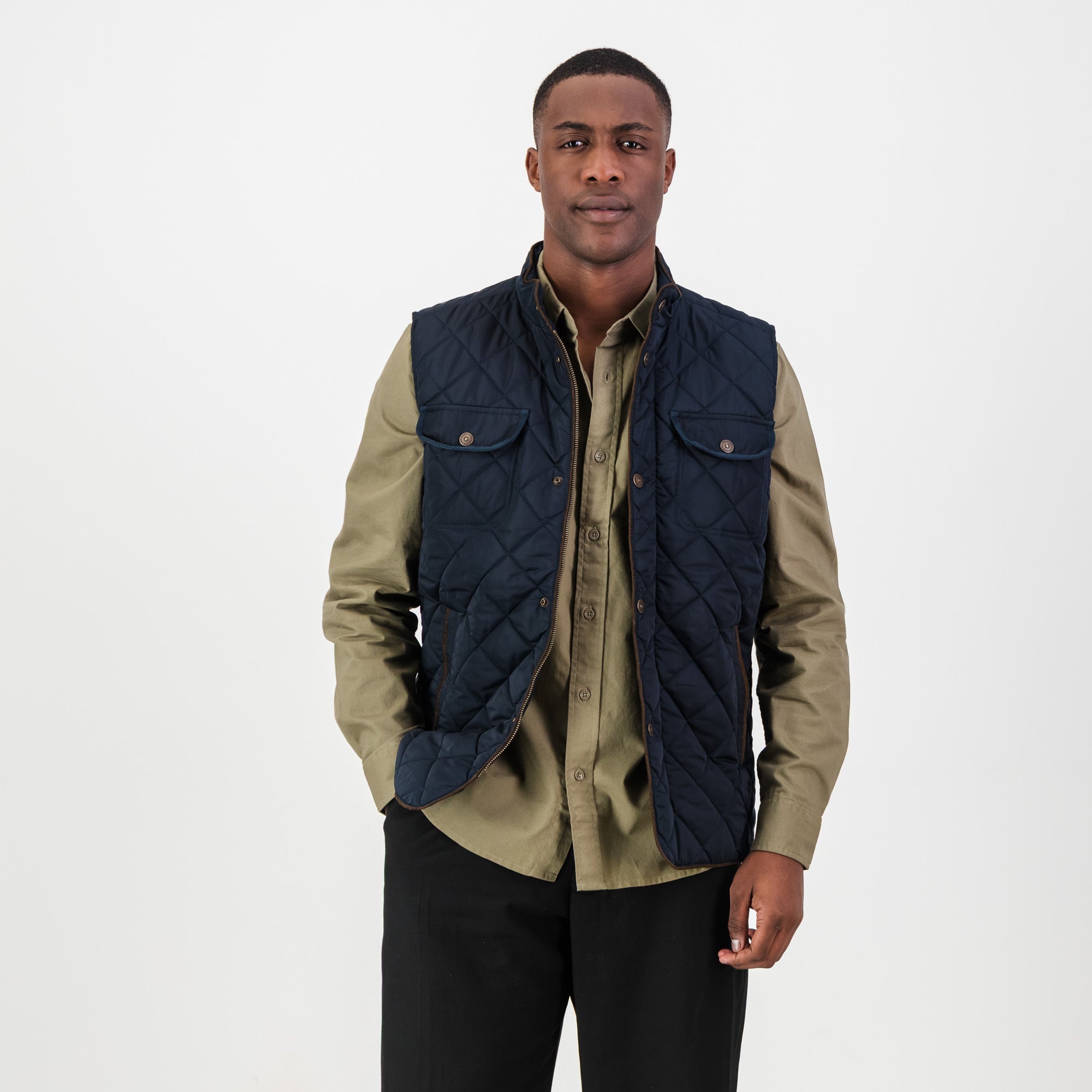 Springboks Barbour Gilet - Navy - Old School