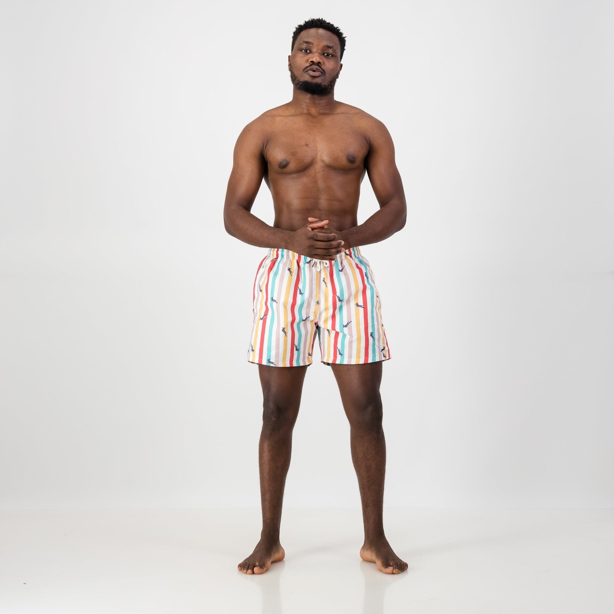 Springboks Candy Stripe Swim Short - Old School