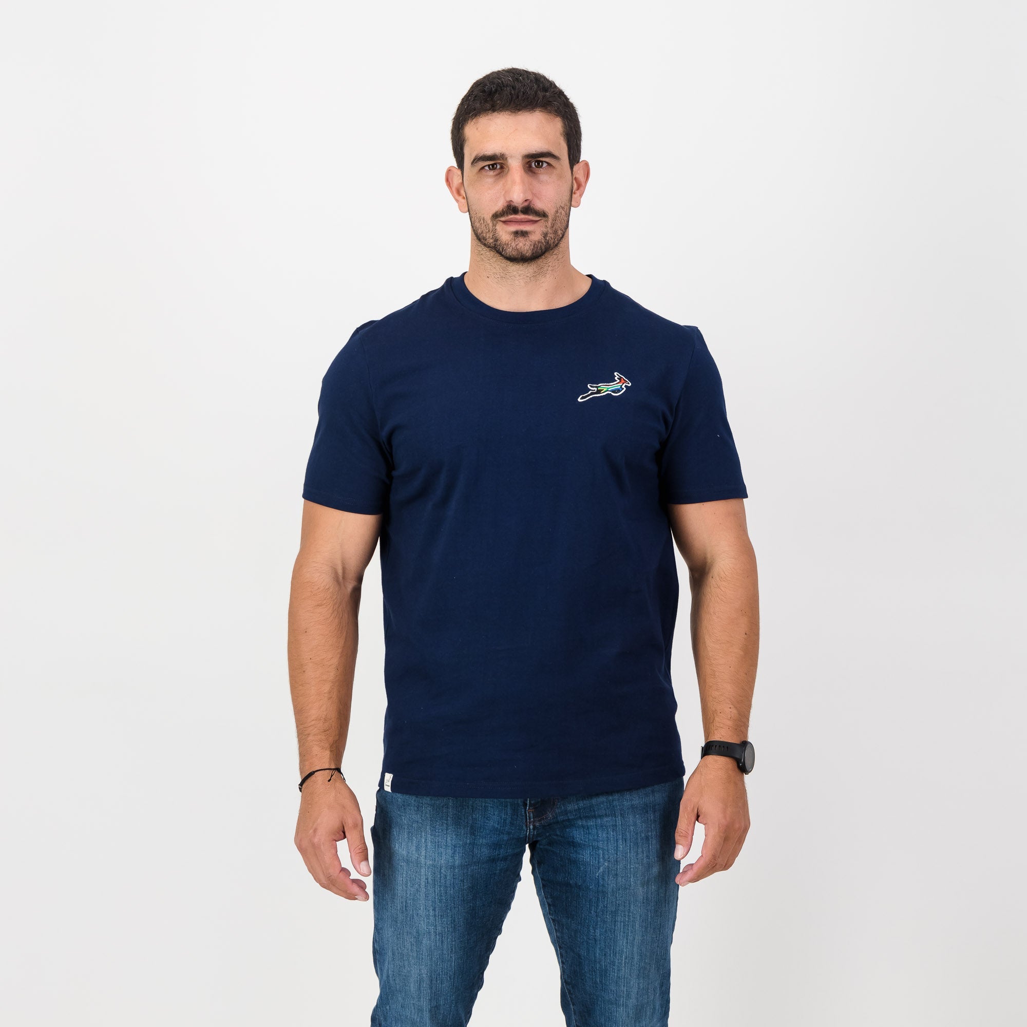 Springboks Heritage Regular Crew Tee - Navy - Old School