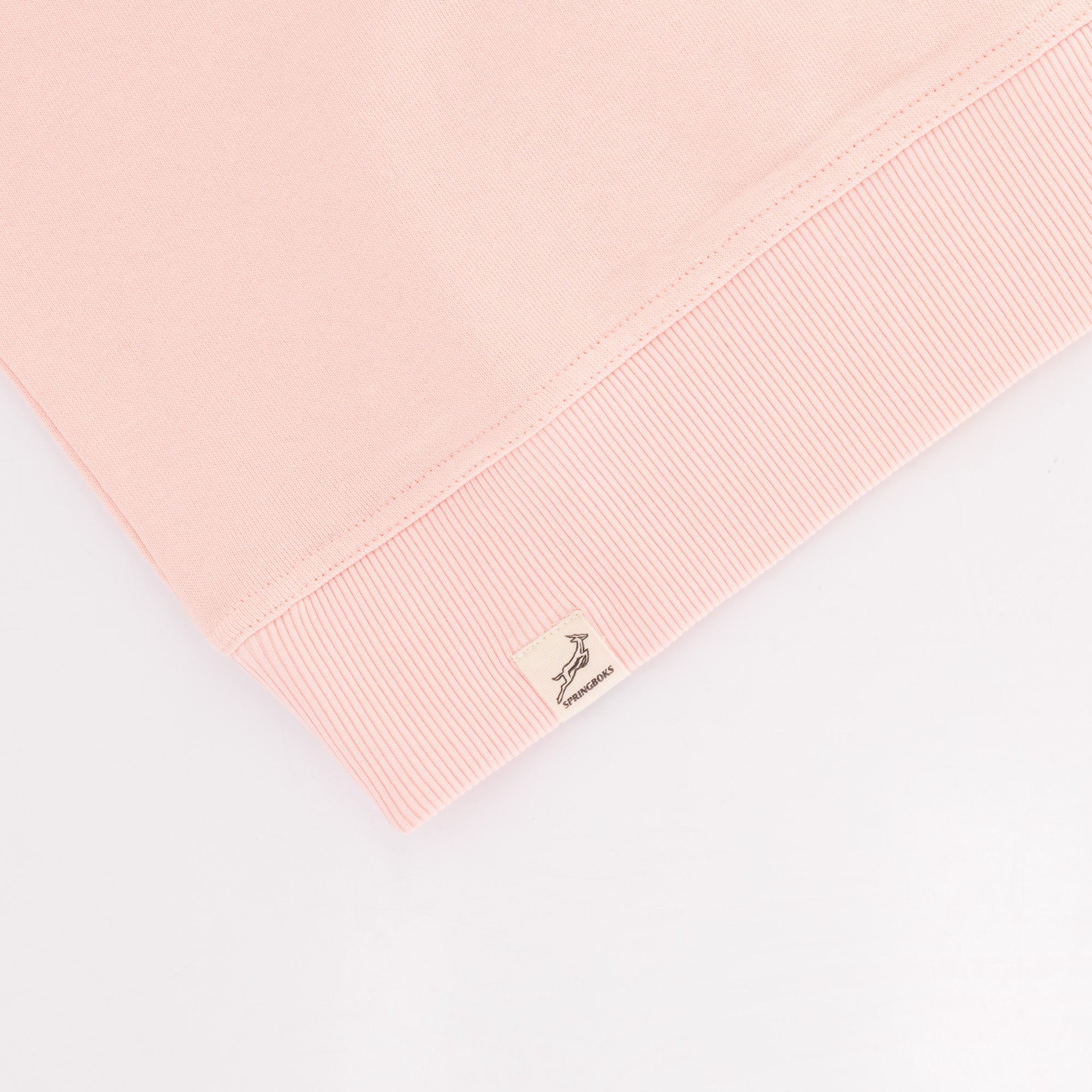 Springboks Metal Rivet Crew Sweat - Rose Quartz - Old School