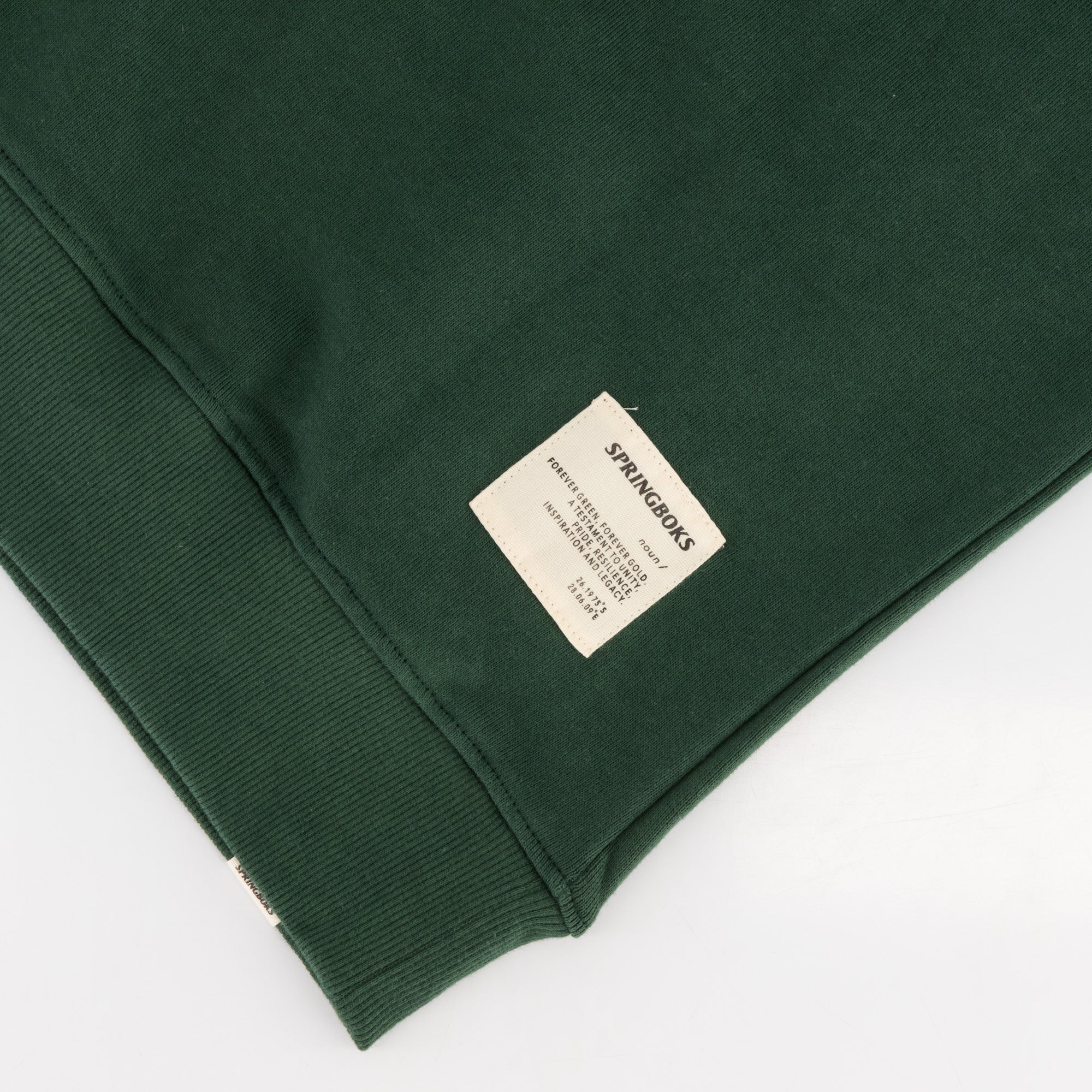 Springboks Nat Badge Crew Neck Sweat - OS Green - Old School