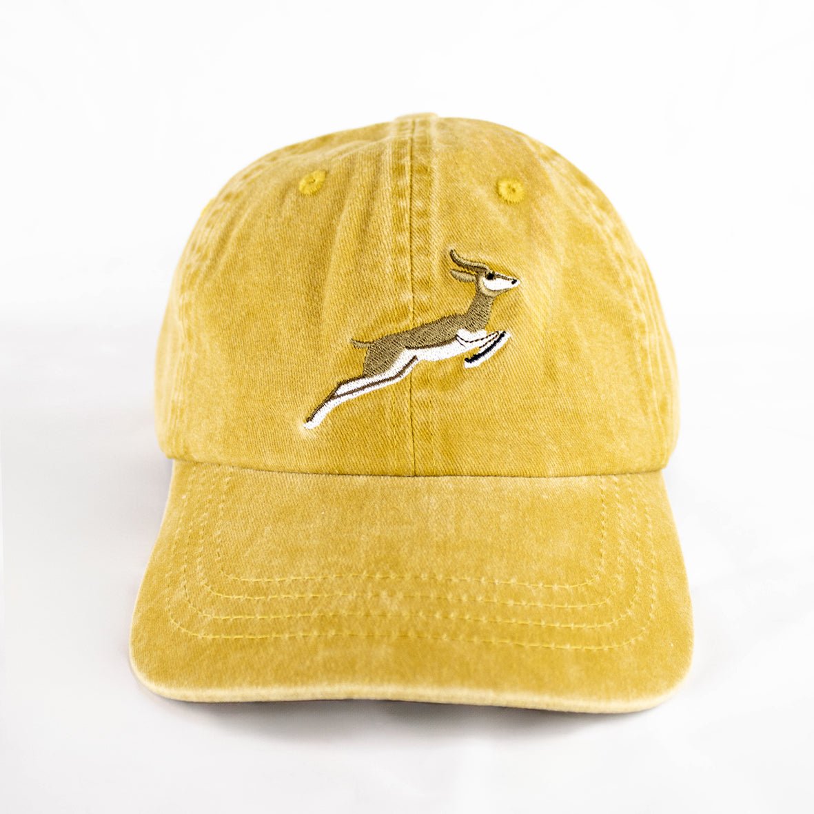 Springboks Natural Emb Dad Cap - Mustard - Old School