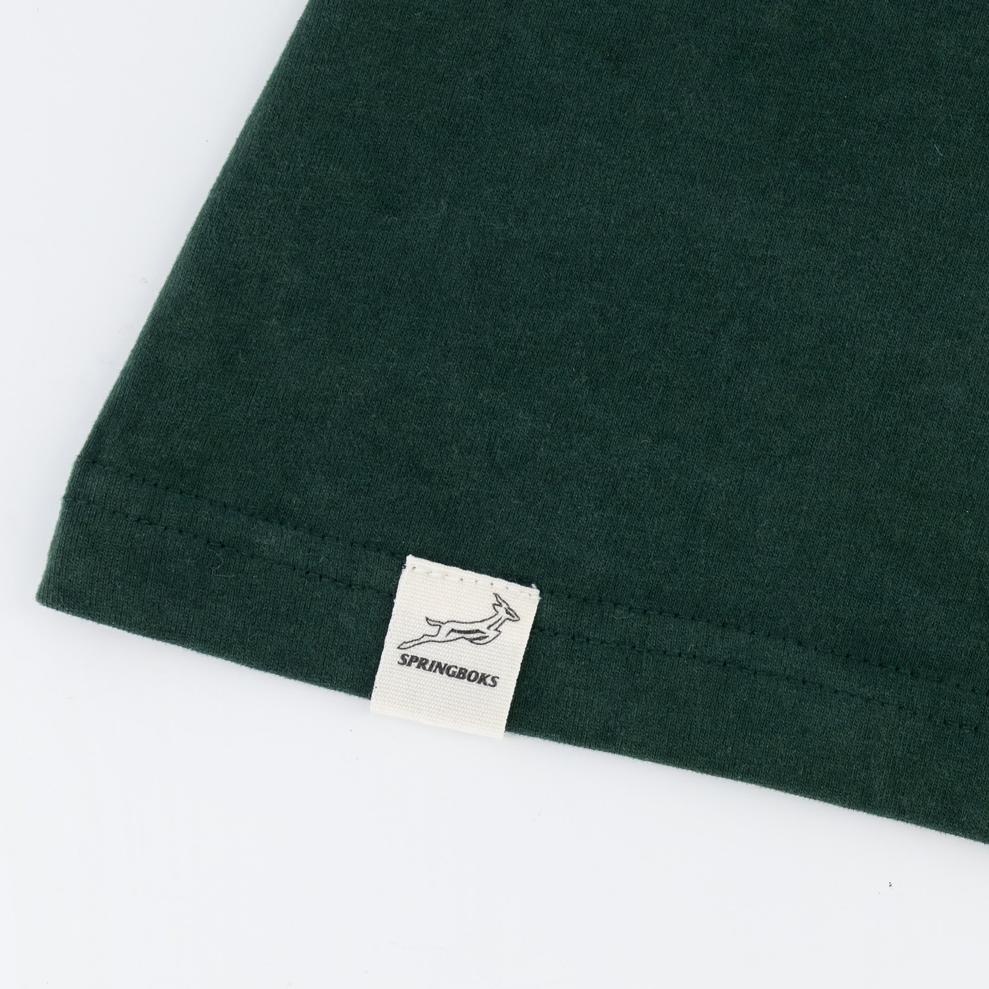 Springboks Outline Bok Ladies Crew Tee - OS Green - Old School