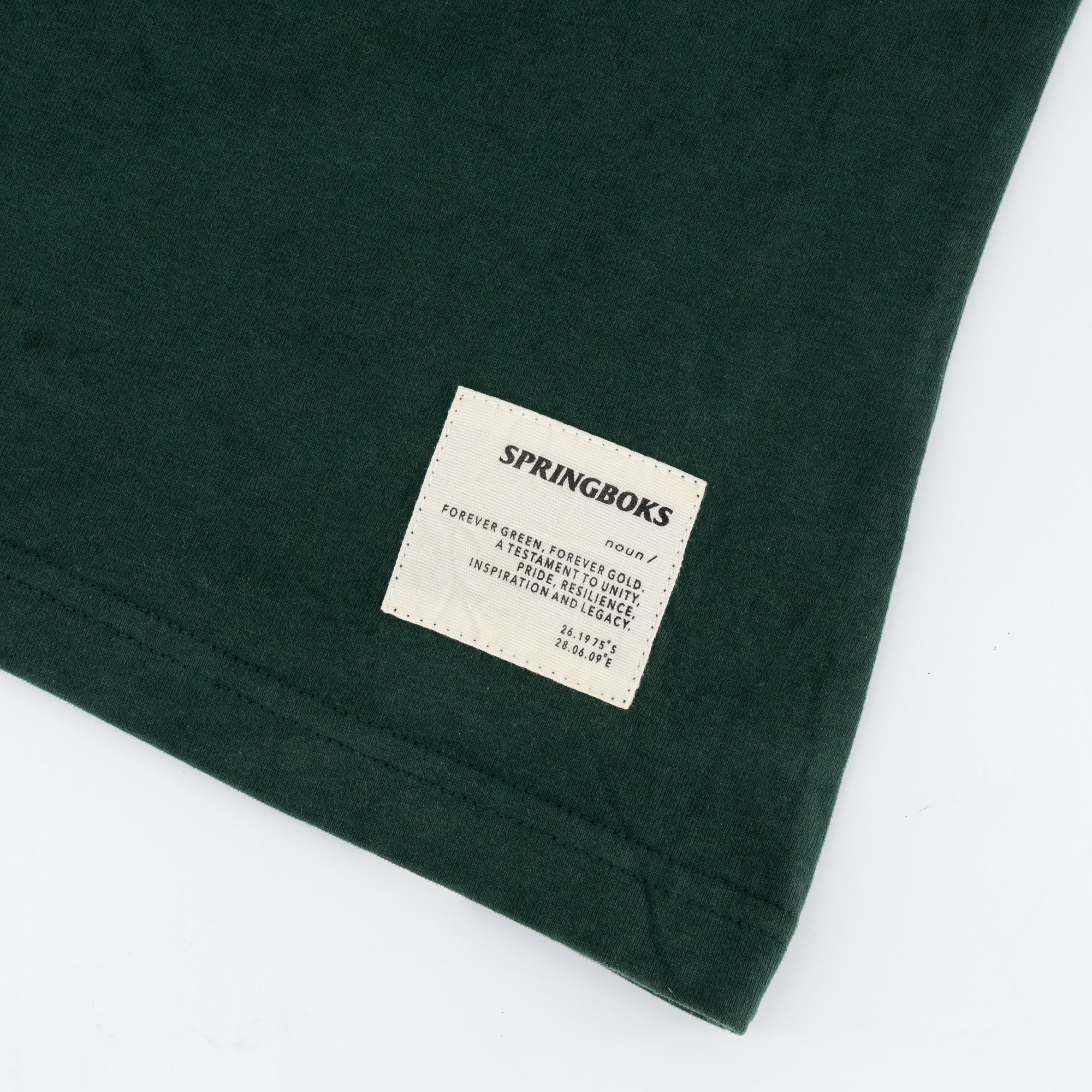 Springboks Outline Bok Ladies Crew Tee - OS Green - Old School