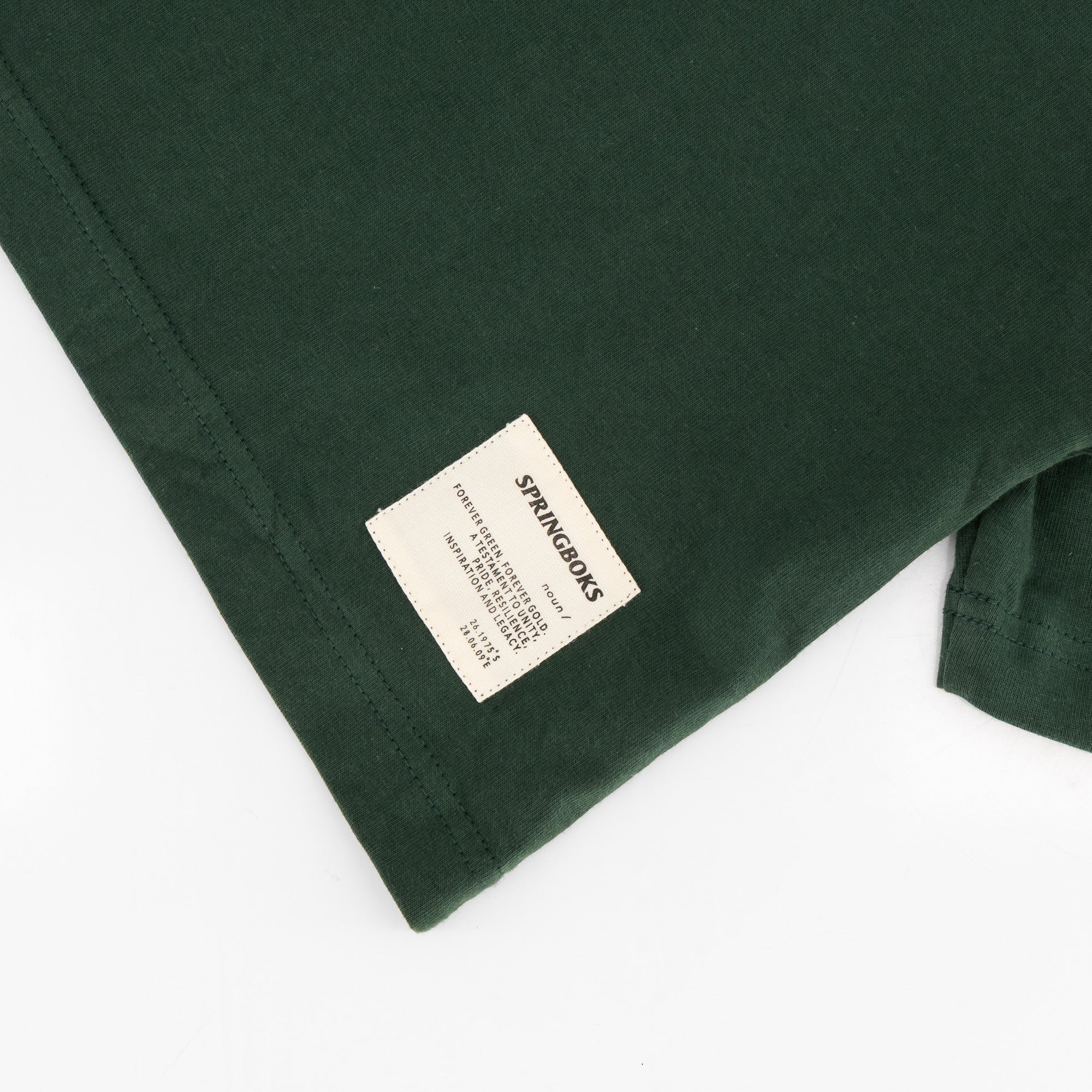 Springboks Pop Badge Ladies Boxy Crew Tee - OS Green - Old School