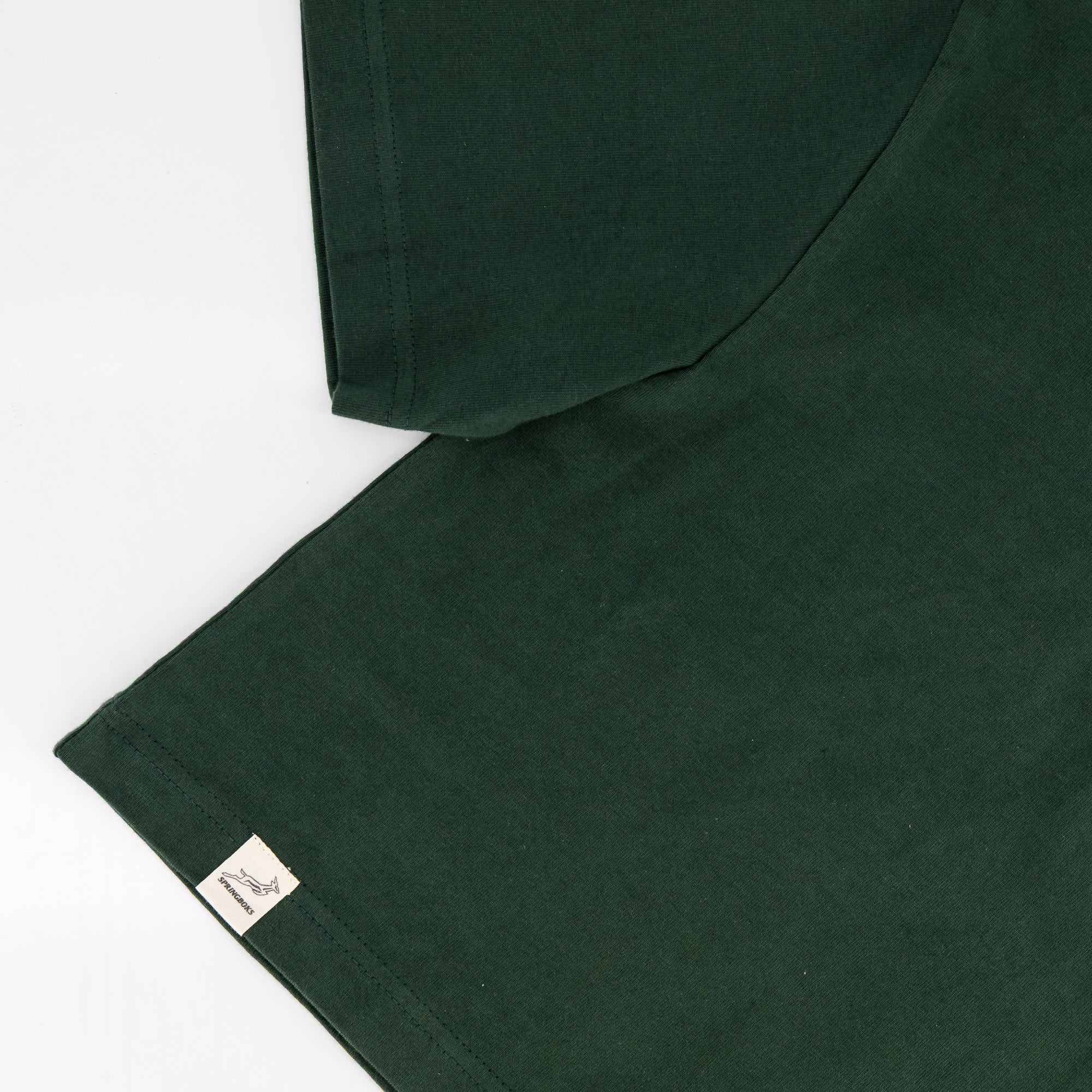 Springboks Pop Badge Ladies Boxy Crew Tee - OS Green - Old School