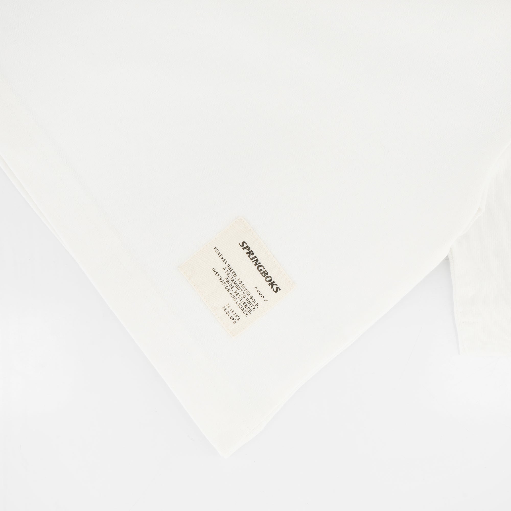 Springboks Pop Badge Ladies Boxy Crew Tee - White - Old School