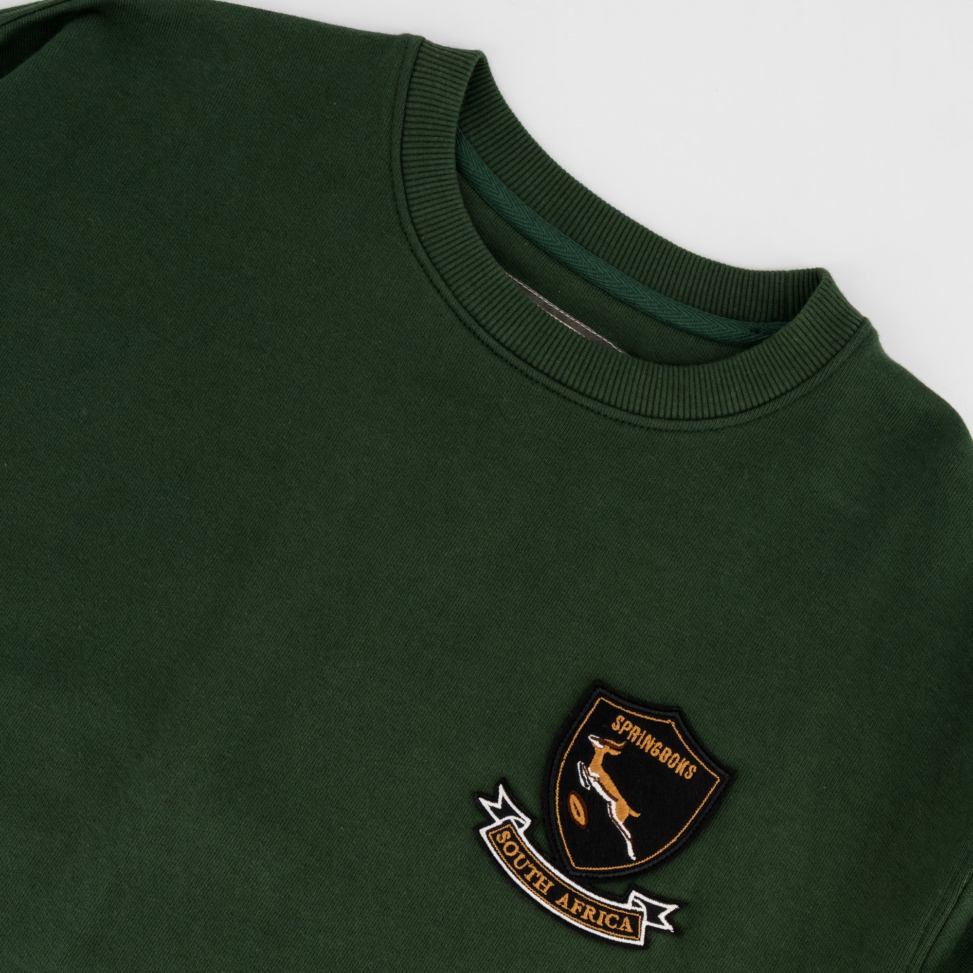 Springboks Shield Crew Sweat - OS Green - Old School