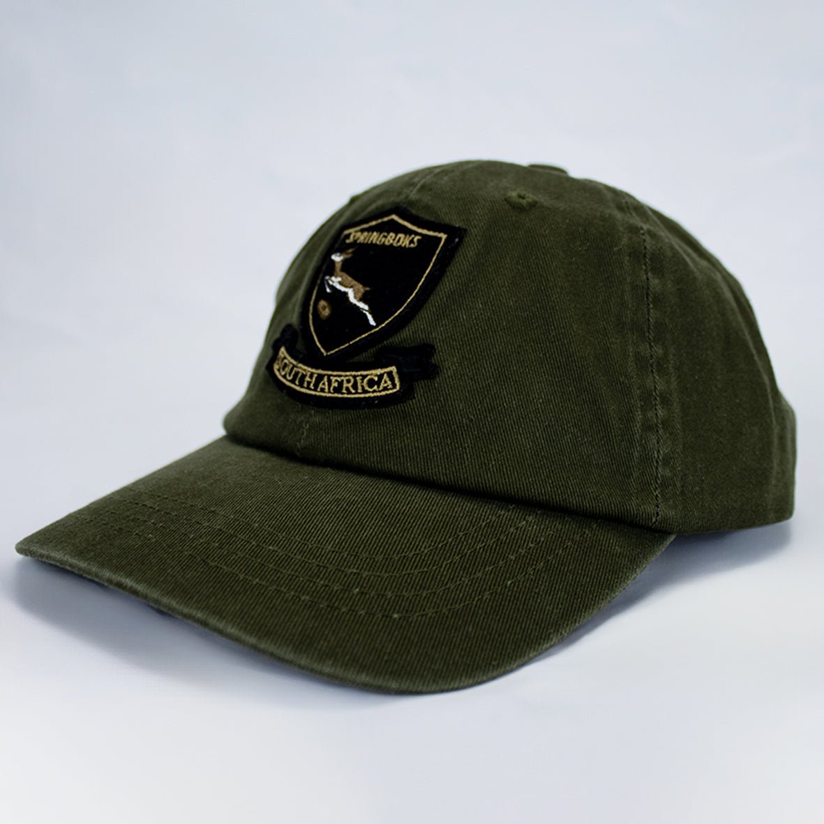 Springboks Shield Dad Cap - Military Olive - Old School