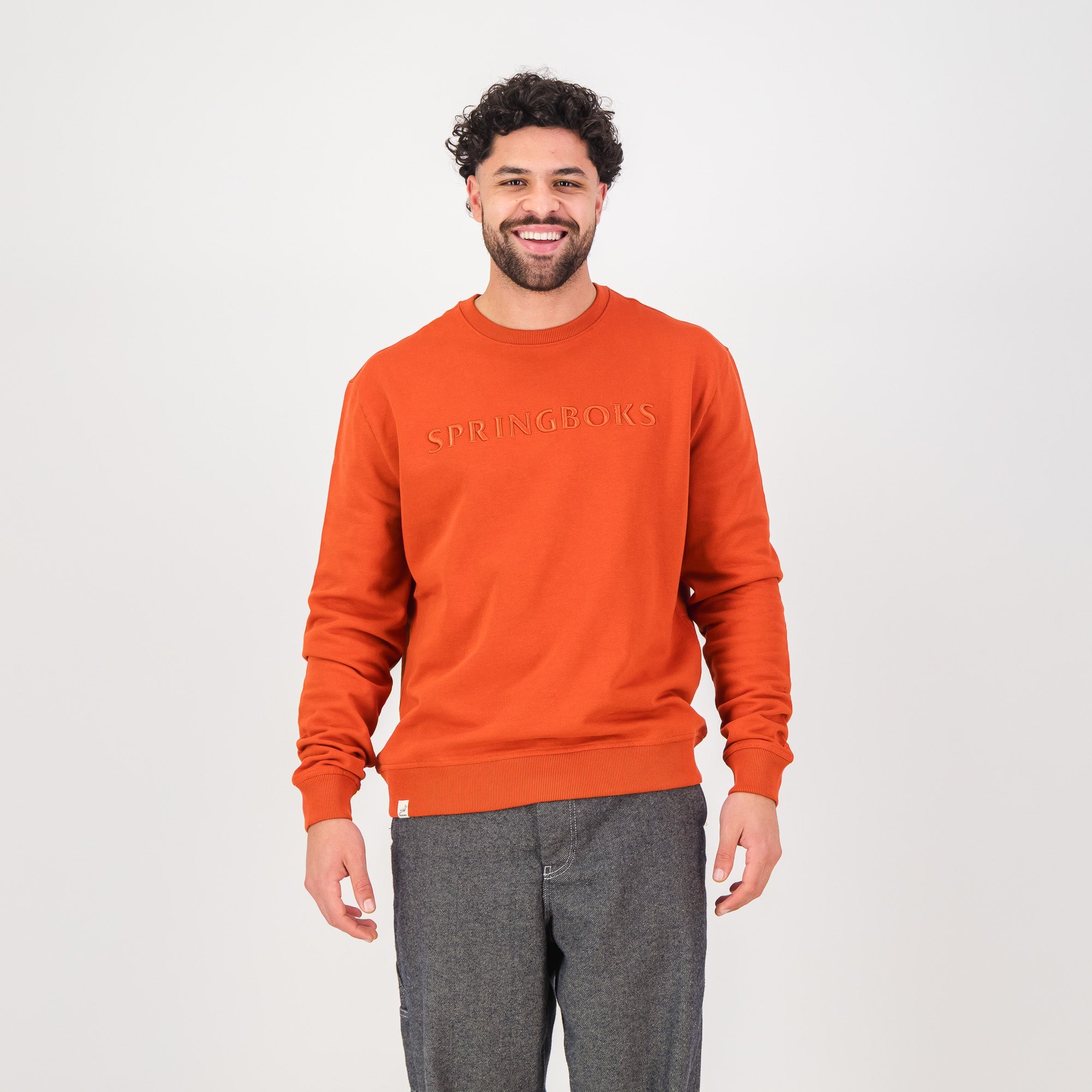 Springboks Word Crew Sweat - Rooibos - Old School