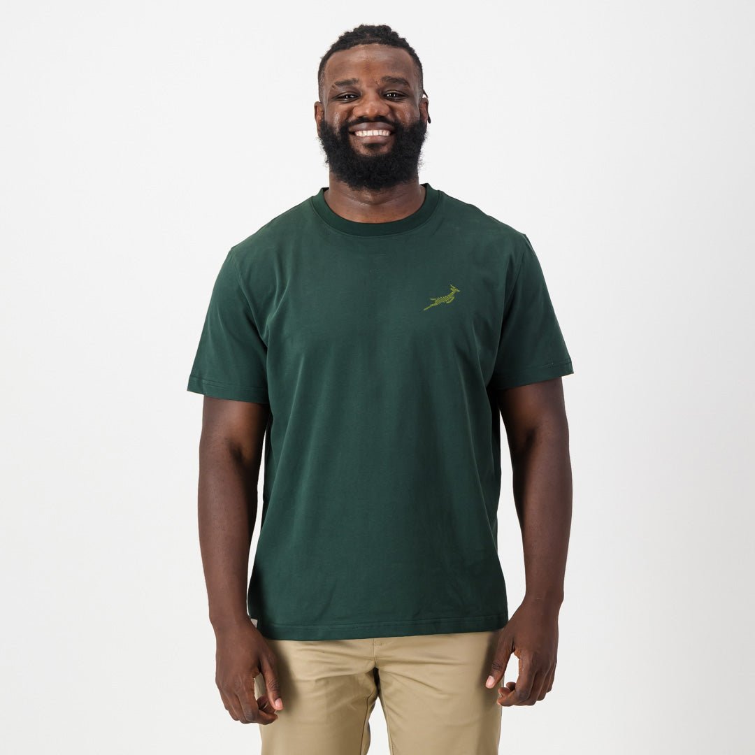 SPRINGBOKS ZIGZAG REGULAR CREW TEE - GREEN - Old School