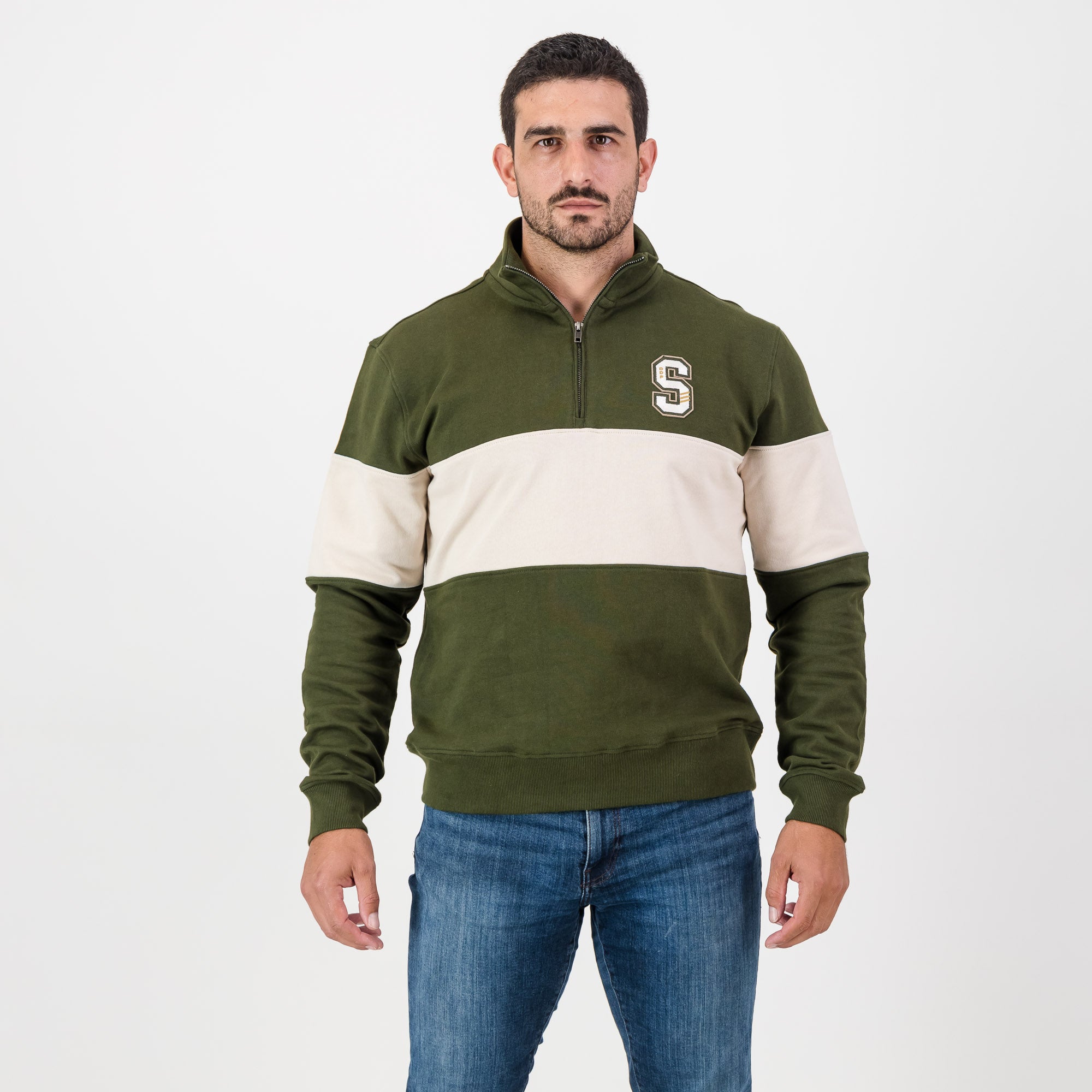 Stillknocks Quarter Zip - Military Olive - Old School