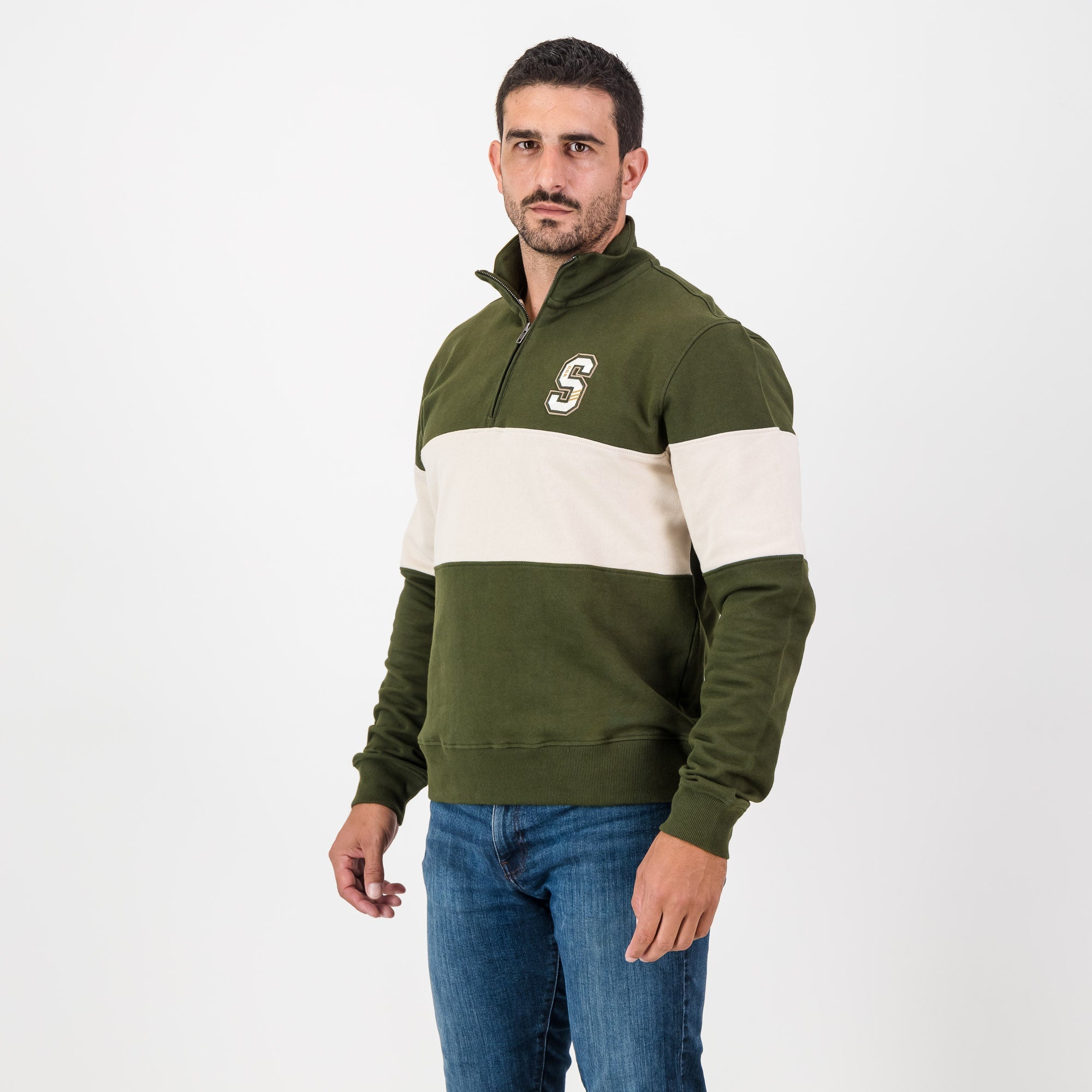 Stillknocks Quarter Zip - Military Olive - Old School