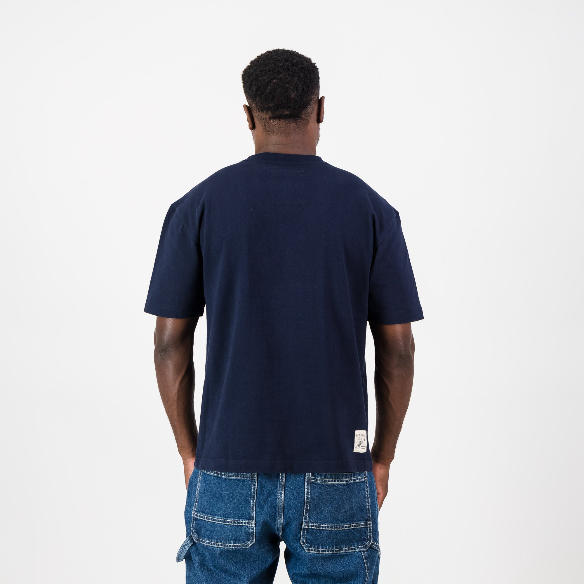 STILLKNOCKS S - Knocks BOXY CREW TEE - NAVY - Old School