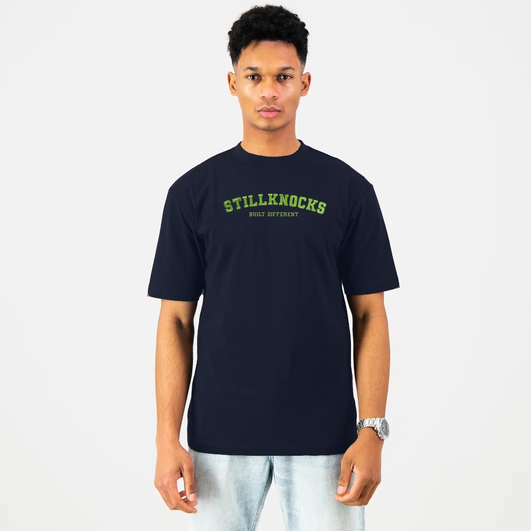 Stillknocks Signature Crew Tee - Navy - Old School