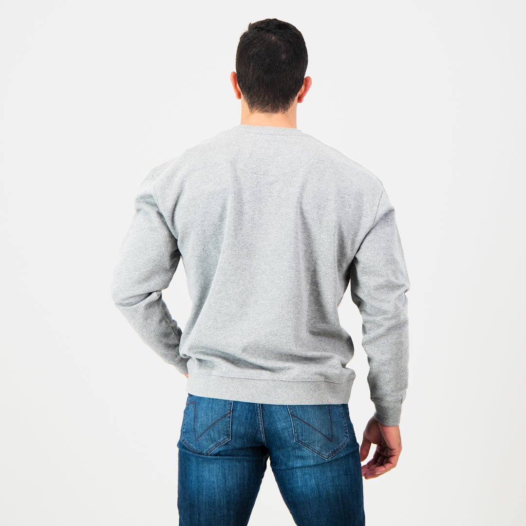 Stillknocks Varsity Crew Neck - Grey Melange - Old School