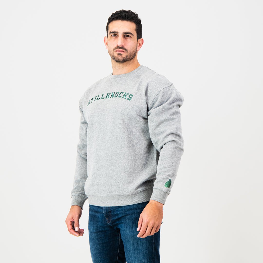 Stillknocks Varsity Crew Neck - Grey Melange - Old School