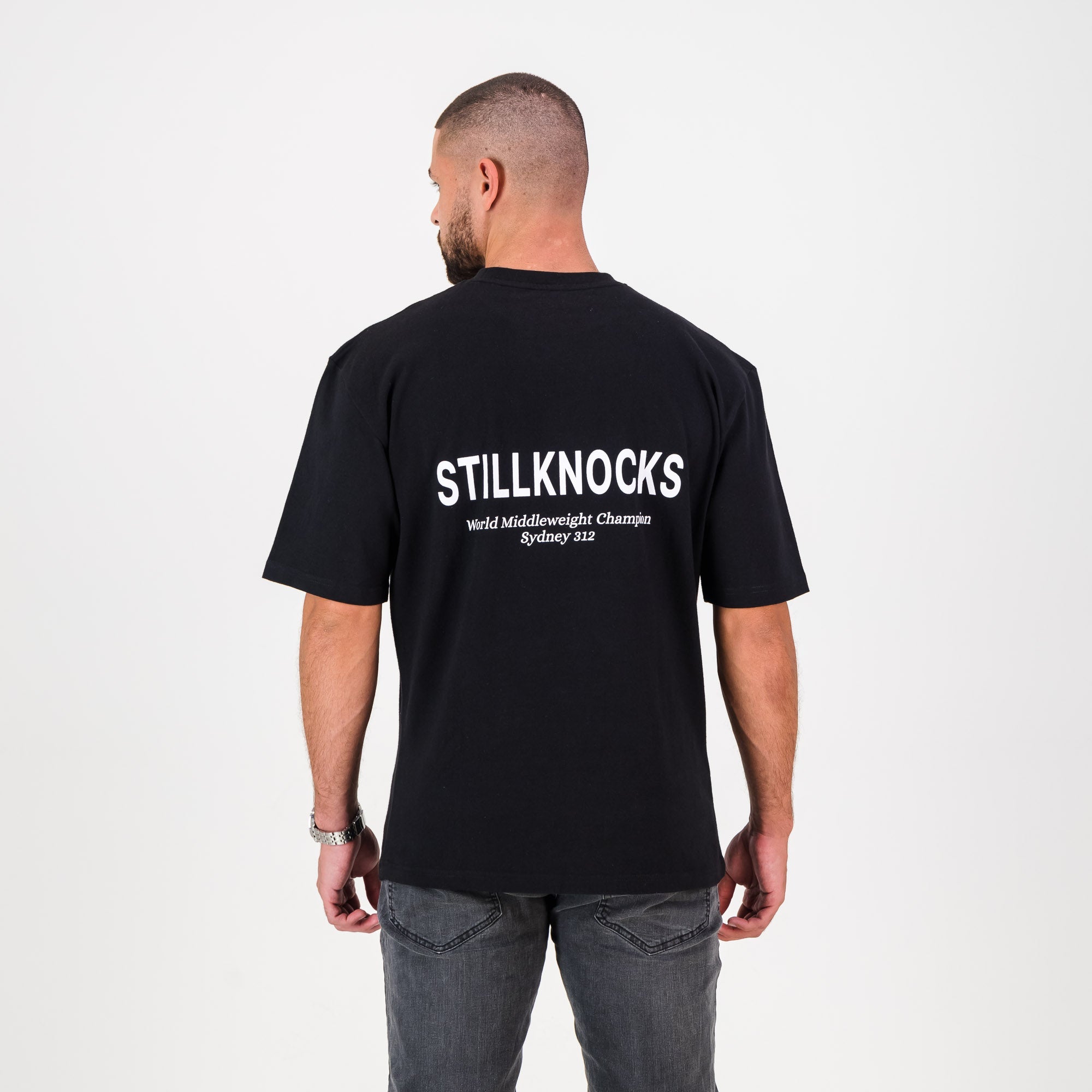 Stillknocks Winning Boxy Tee - Black - Old School