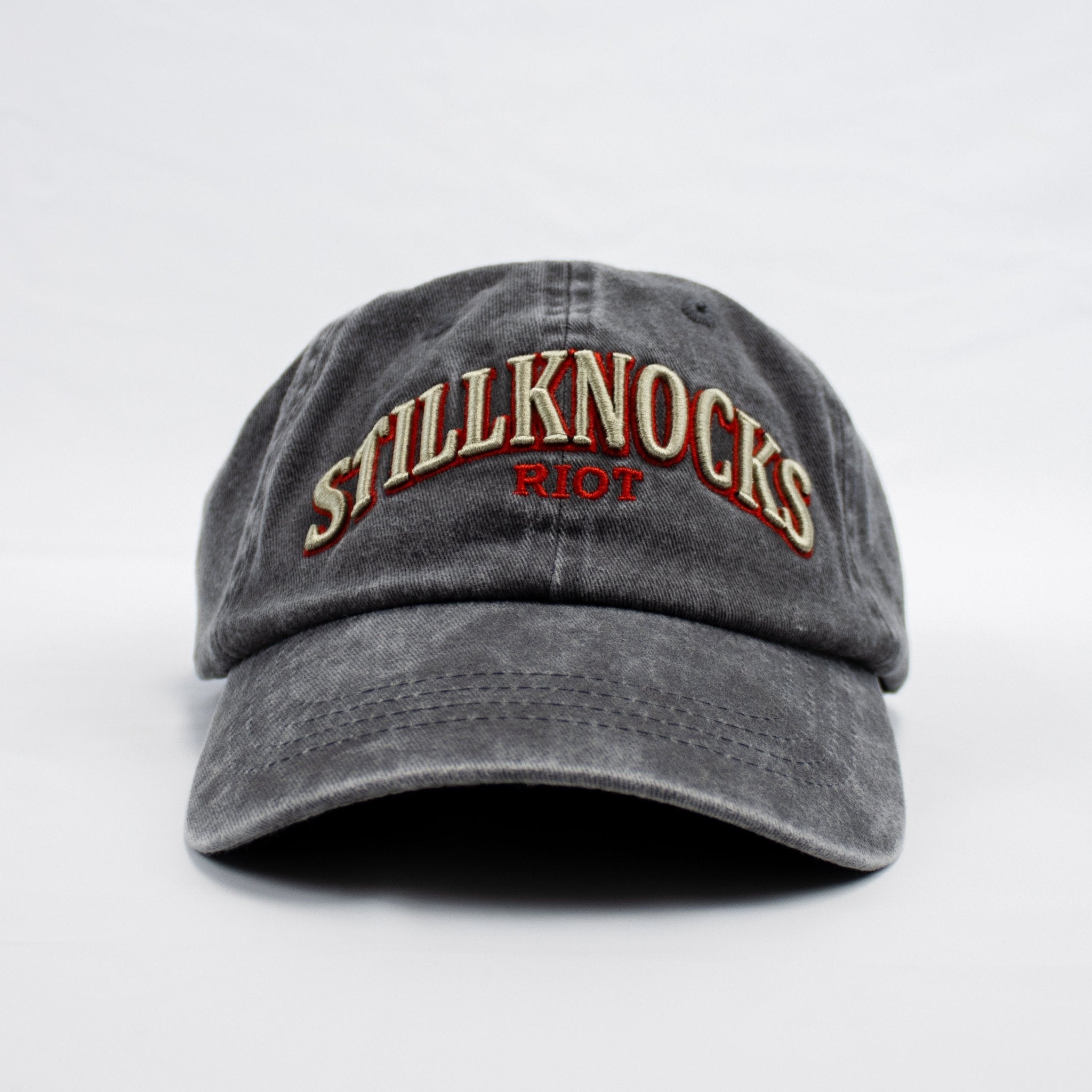 Stillknocks Word Washed Cap - Grey - Old School