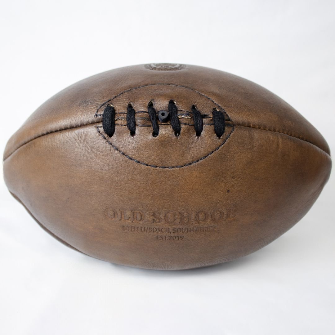 Vintage Old School Rugby Ball - Dark - Old School