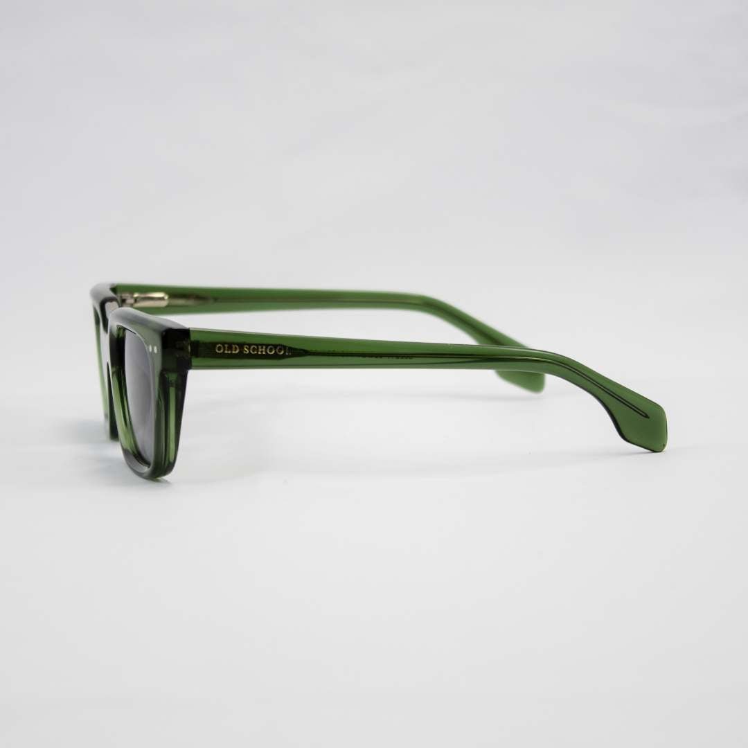 Rectangular Green Frame with Polarized Lenses - OS Sunglasses - Old School SA